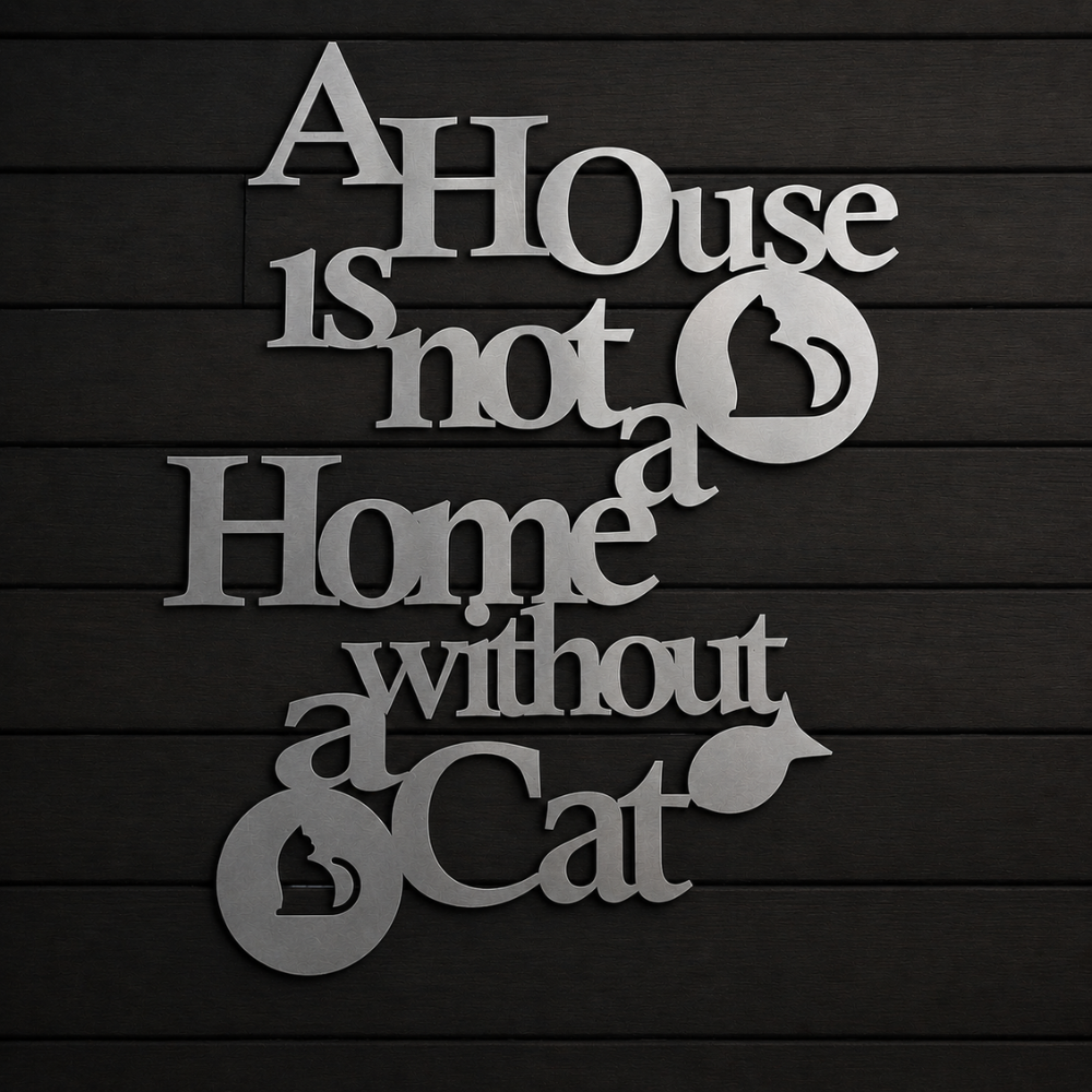 Premium Wall Art - A House Is Not A Home Without A Cat