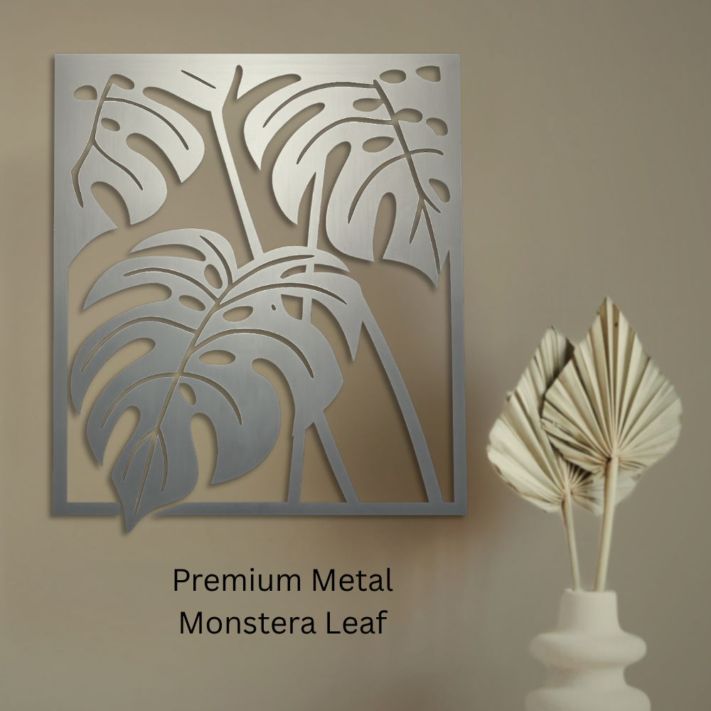 Premium Metal Wall Art - Monstera Leaf