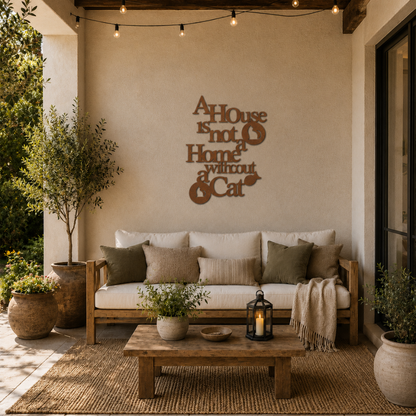 Premium Wall Art - A House Is Not A Home Without A Cat