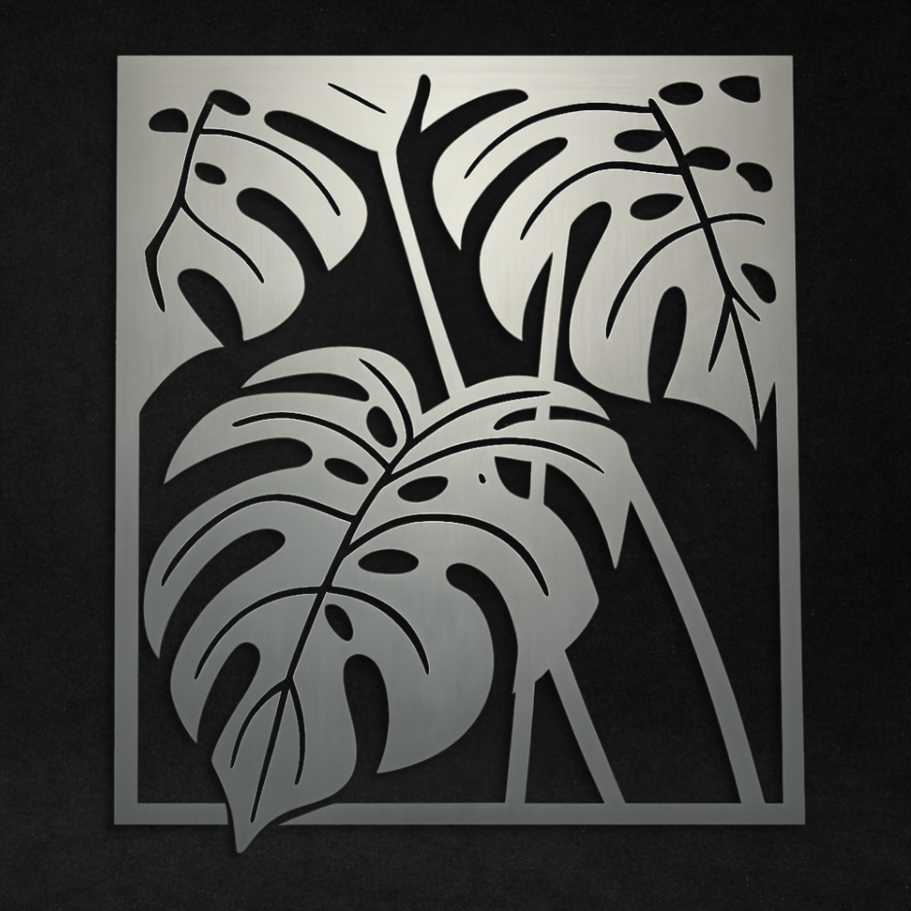 Premium Metal Wall Art - Monstera Leaf