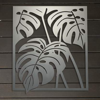 Premium Metal Wall Art - Monstera Leaf