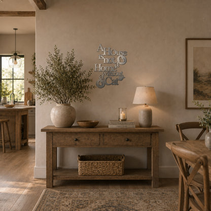Premium Wall Art - A House Is Not A Home Without A Cat