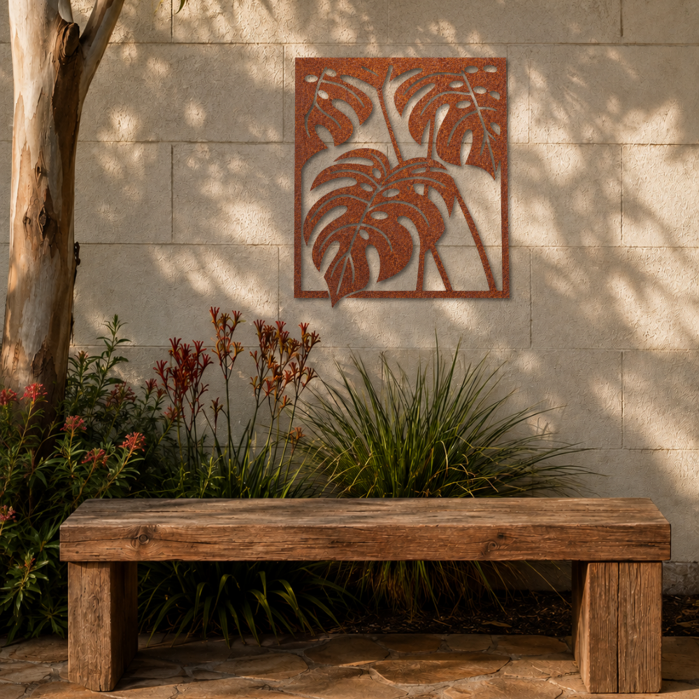 Premium Metal Wall Art - Monstera Leaf