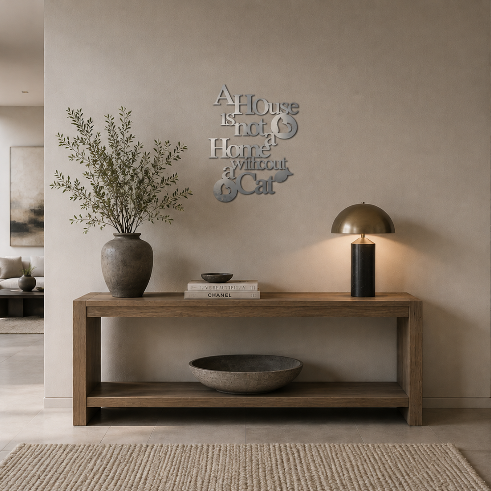 Premium Wall Art - A House Is Not A Home Without A Cat
