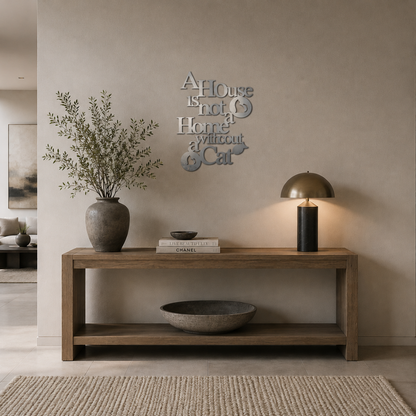 Premium Wall Art - A House Is Not A Home Without A Cat