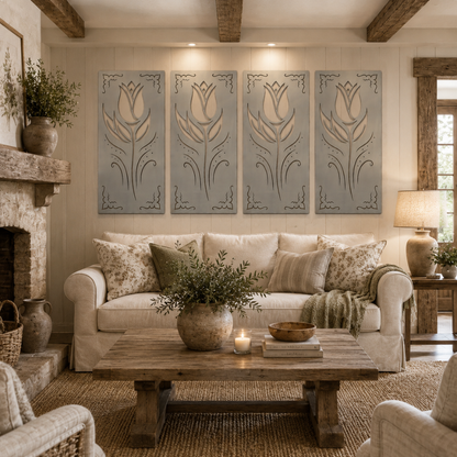 Premium Wall Panel - Art Nouveau Floral