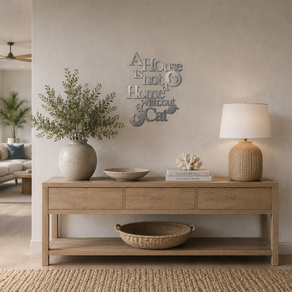 Premium Wall Art - A House Is Not A Home Without A Cat