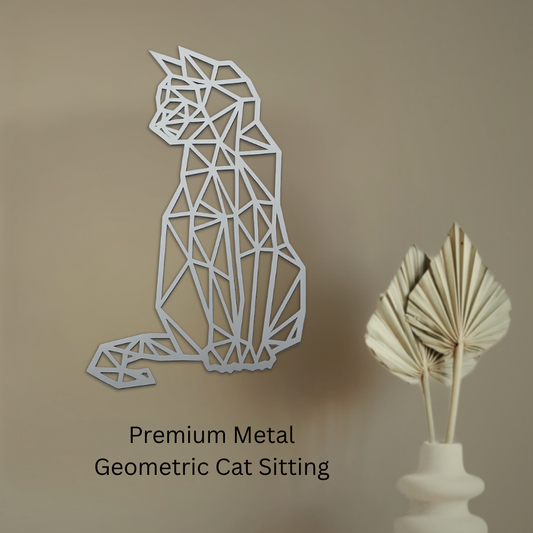 Premium Wall Art - Geometric Cat Sitting