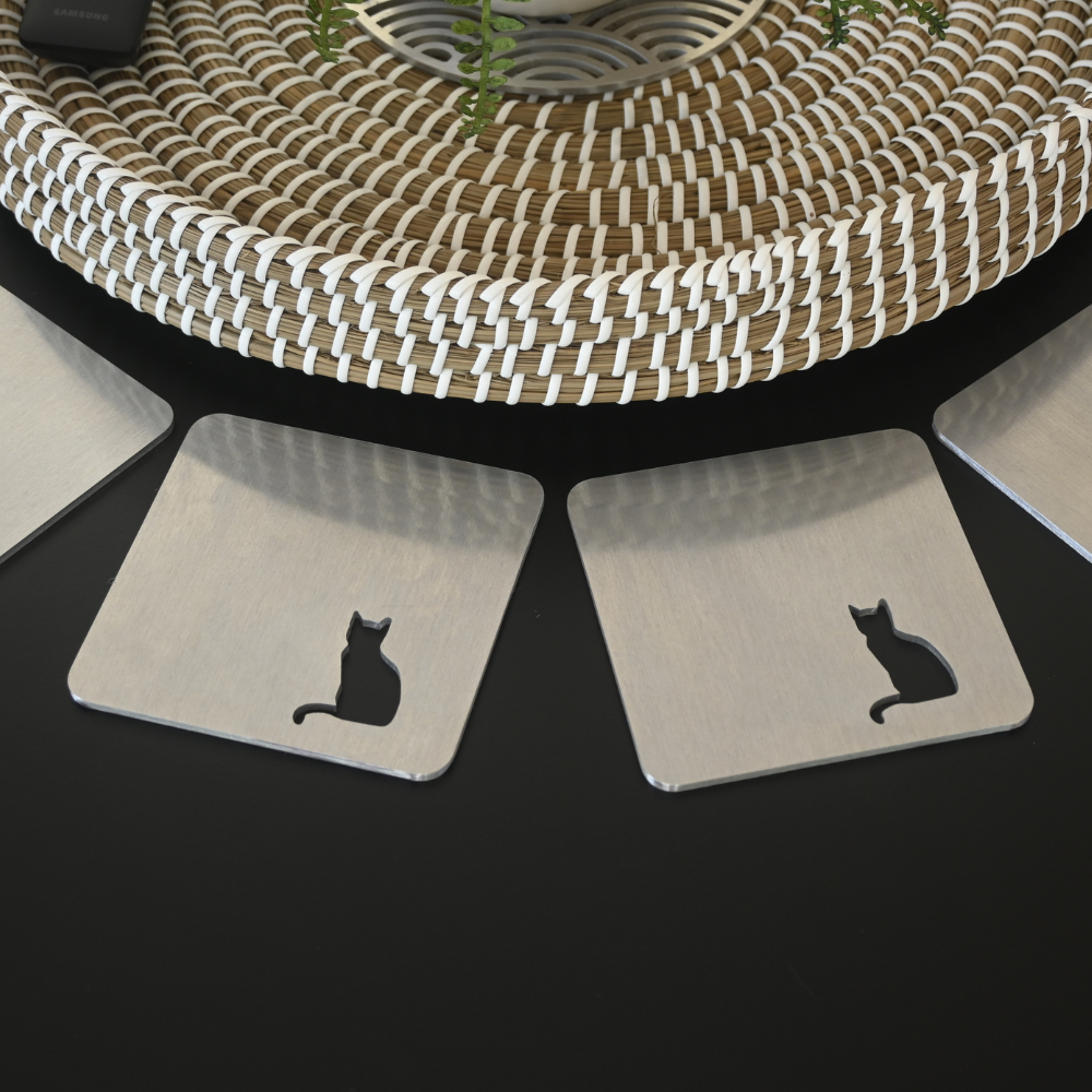 Premium Cat Coasters - 8 Pack