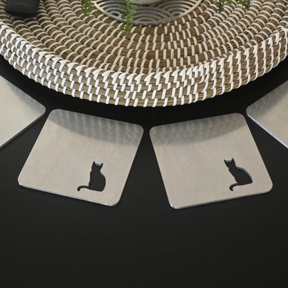 Premium Cat Coasters - 8 Pack