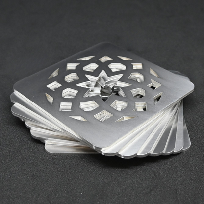 Premium Metal Coasters - Moroccan Star (8 Pack)