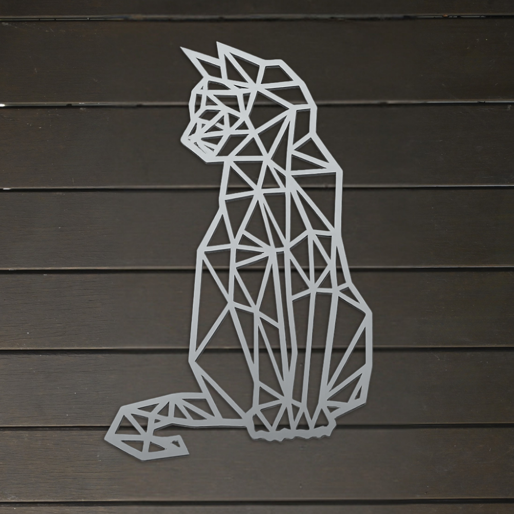 Premium Wall Art - Geometric Cat Sitting
