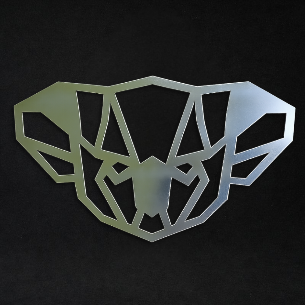 Premium Metal Wall Art - Geometric Koala Face