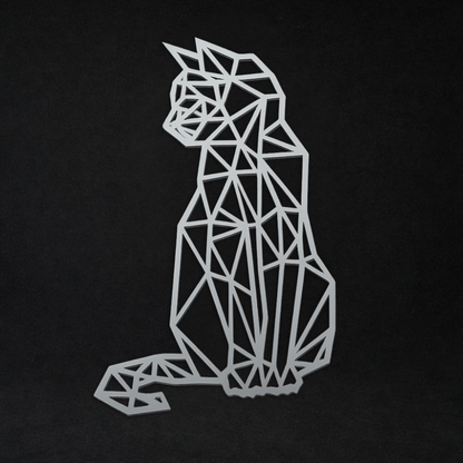 Premium Wall Art - Geometric Cat Sitting