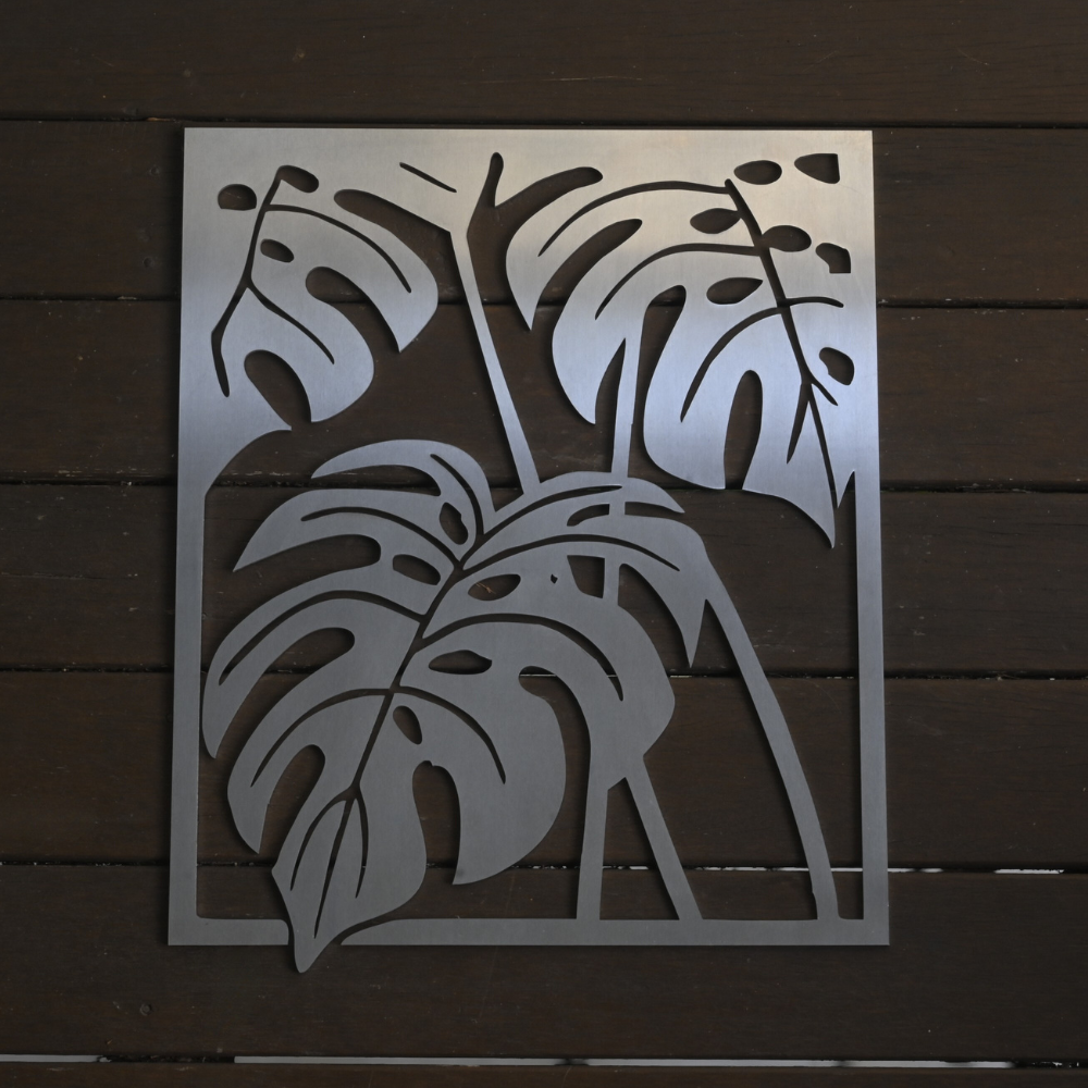Premium Aluminium Wall Art - Monstera Leaf