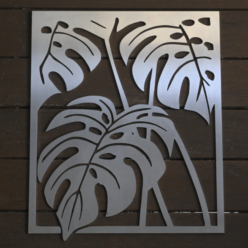 Premium Metal Wall Art - Monstera Leaf