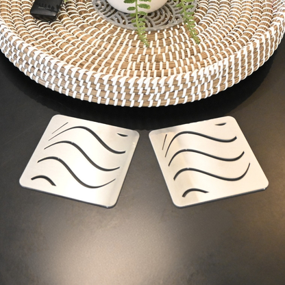 Premium Metal Coasters - Coastal Wave (8 Pack)
