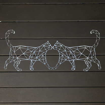 Premium Wall Art - Geometric Cat Walking