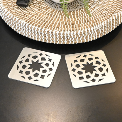 Premium Metal Coasters - Moroccan Star (8 Pack)