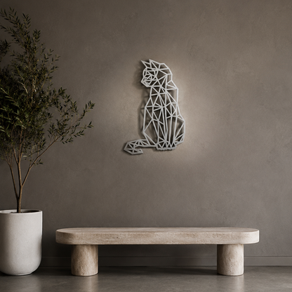 Premium Wall Art - Geometric Cat Sitting