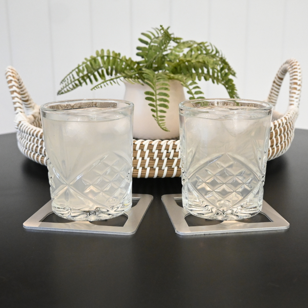 Premium Metal Coasters - Moroccan Floral (8 Pack)