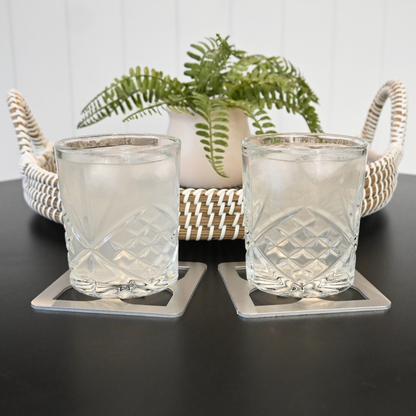 Premium Metal Coasters - Moroccan Floral (8 Pack)