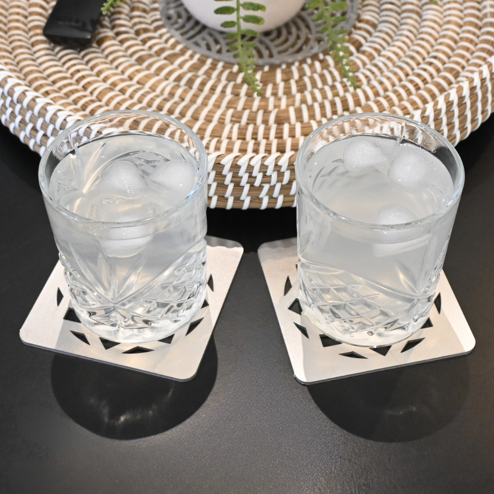 Premium Metal Coasters - Moroccan Star (8 Pack)