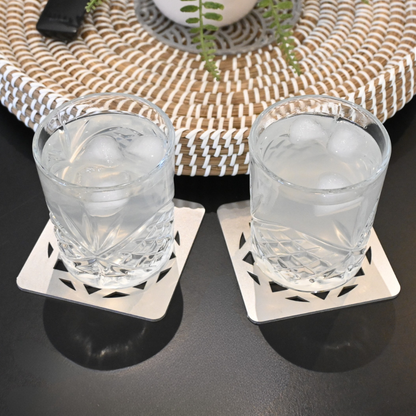 Premium Metal Coasters - Moroccan Star (8 Pack)