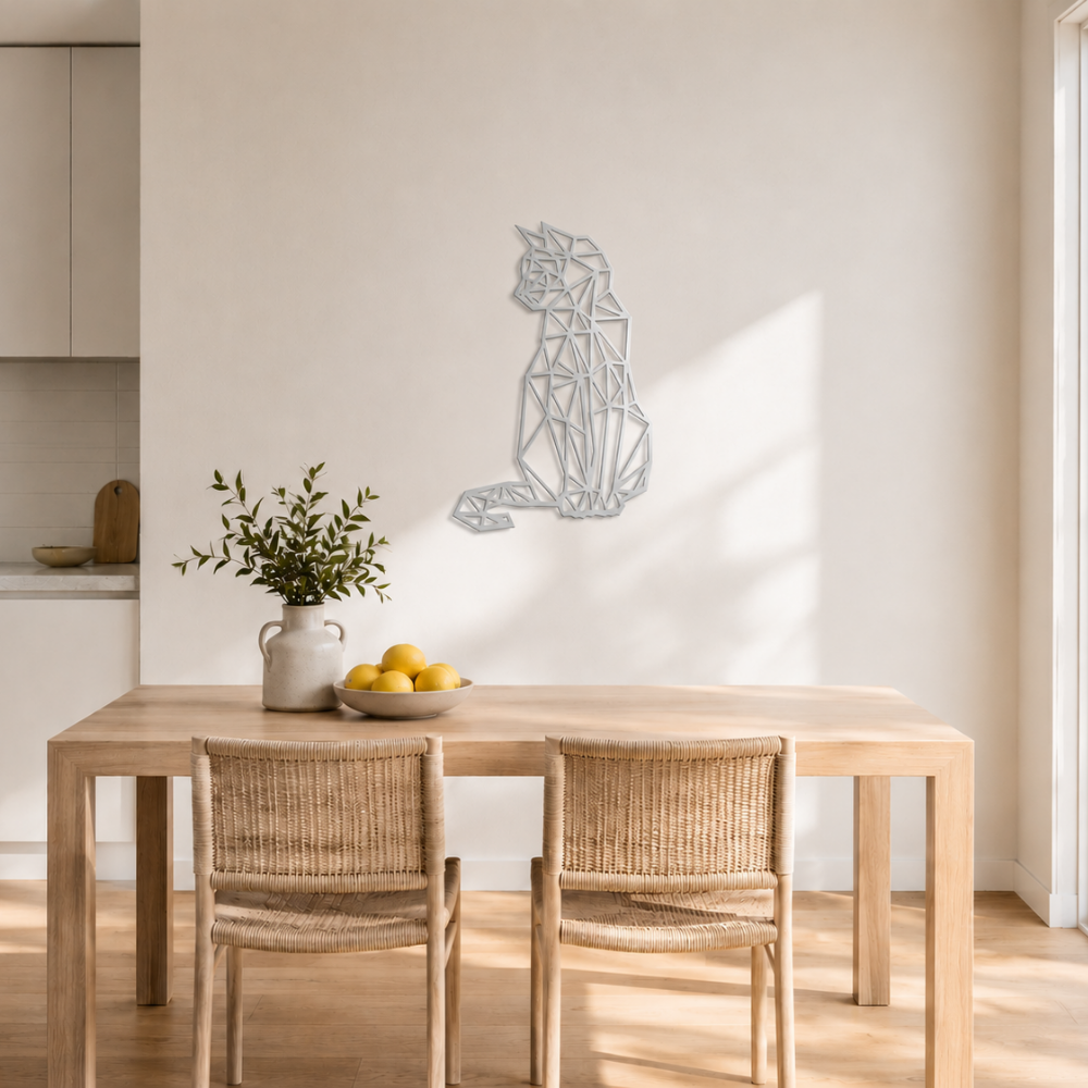 Premium Wall Art - Geometric Cat Sitting