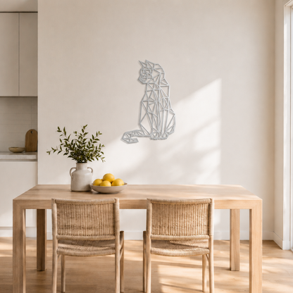 Premium Wall Art - Geometric Cat Sitting