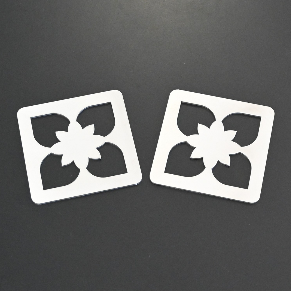 Premium Metal Coasters - Moroccan Floral (8 Pack)