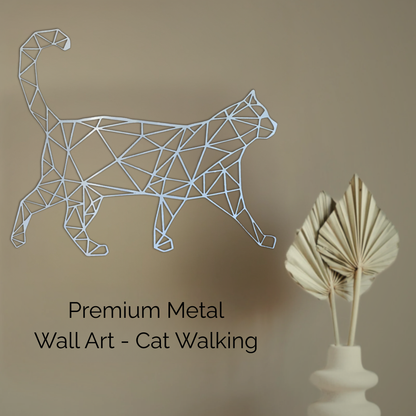 Premium Wall Art - Geometric Cat Walking