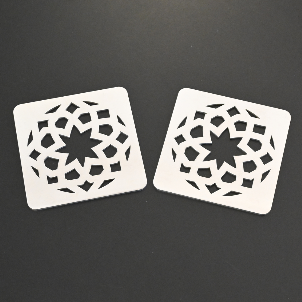 Premium Metal Coasters - Moroccan Star (8 Pack)