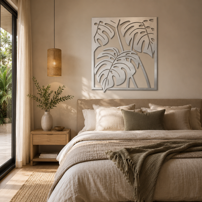Premium Metal Wall Art - Monstera Leaf