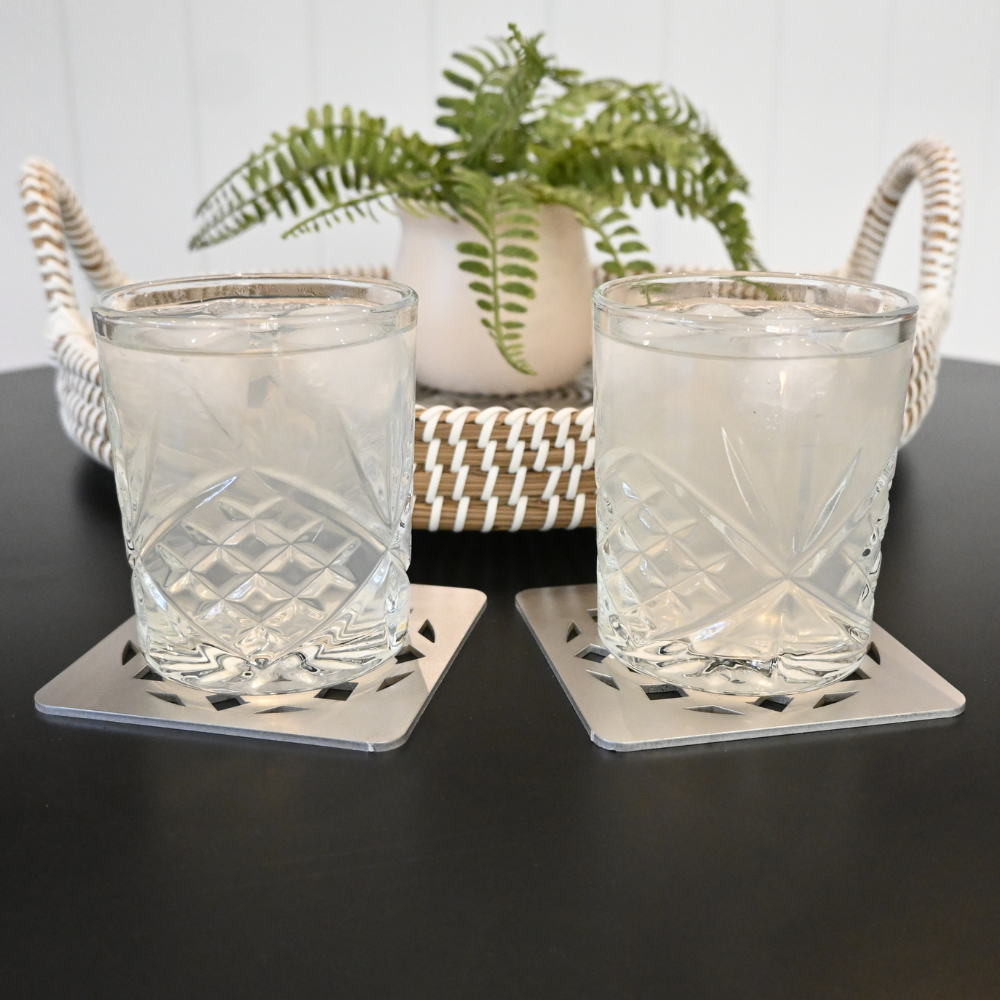 Premium Metal Coasters - Moroccan Star (8 Pack)