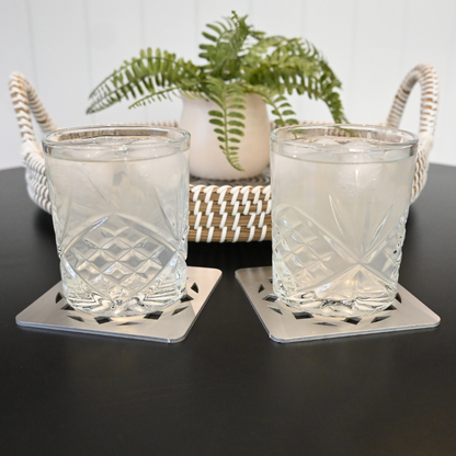 Premium Metal Coasters - Moroccan Star (8 Pack)