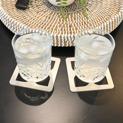 Premium Metal Coasters - Moroccan Floral (8 Pack)