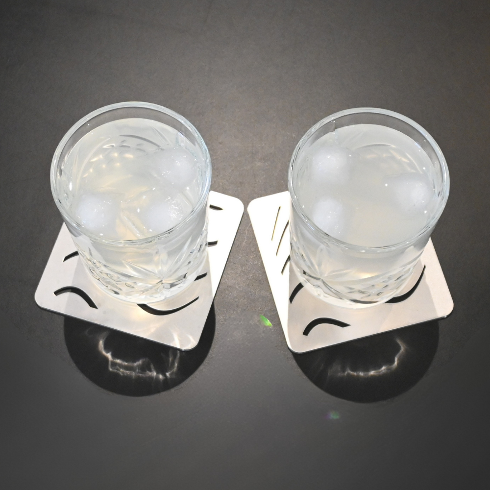 Premium Metal Coasters - Coastal Wave (8 Pack)