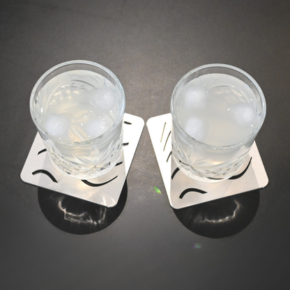 Premium Metal Coasters - Coastal Wave (8 Pack)