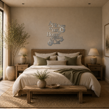 Premium Wall Art - A House Is Not A Home Without A Cat